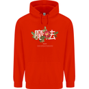 Japanese Flowers Quote Japan Magic Mens 80% Cotton Hoodie Bright Red