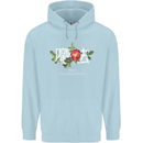 Japanese Flowers Quote Japan Magic Mens 80% Cotton Hoodie Light Blue