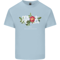 Japanese Flowers Quote Japan Magic Mens Cotton T-Shirt Tee Top Light Blue