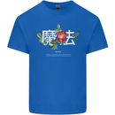 Japanese Flowers Quote Japan Magic Mens Cotton T-Shirt Tee Top Royal Blue