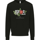 Japanese Flowers Quote Japan Magic Mens Sweatshirt Jumper Black