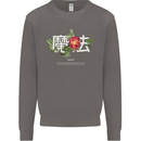 Japanese Flowers Quote Japan Magic Mens Sweatshirt Jumper Charcoal