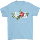 Japanese Flowers Quote Japan Magic Mens T-Shirt 100% Cotton Light Blue
