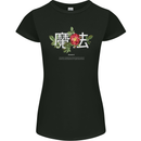 Japanese Flowers Quote Japan Magic Womens Petite Cut T-Shirt Black