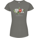 Japanese Flowers Quote Japan Magic Womens Petite Cut T-Shirt Charcoal