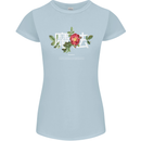 Japanese Flowers Quote Japan Magic Womens Petite Cut T-Shirt Light Blue