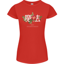 Japanese Flowers Quote Japan Magic Womens Petite Cut T-Shirt Red