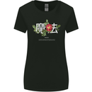Japanese Flowers Quote Japan Magic Womens Wider Cut T-Shirt Black