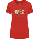 Japanese Flowers Quote Japan Magic Womens Wider Cut T-Shirt Red