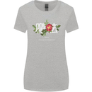 Japanese Flowers Quote Japan Magic Womens Wider Cut T-Shirt Sports Grey