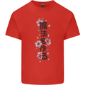 Japanese Flowers Quote Japan Mens Cotton T-Shirt Tee Top Red