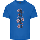 Japanese Flowers Quote Japan Mens Cotton T-Shirt Tee Top Royal Blue