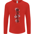 Japanese Flowers Quote Japan Mens Long Sleeve T-Shirt Red
