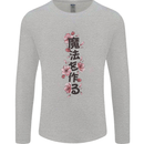 Japanese Flowers Quote Japan Mens Long Sleeve T-Shirt Sports Grey