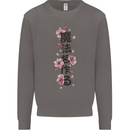 Japanese Flowers Quote Japan Mens Sweatshirt Jumper Charcoal
