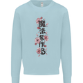 Japanese Flowers Quote Japan Mens Sweatshirt Jumper Light Blue