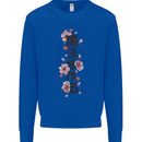 Japanese Flowers Quote Japan Mens Sweatshirt Jumper Royal Blue