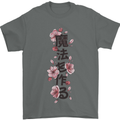Japanese Flowers Quote Japan Mens T-Shirt 100% Cotton Charcoal
