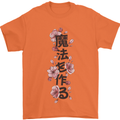 Japanese Flowers Quote Japan Mens T-Shirt 100% Cotton Orange