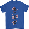 Japanese Flowers Quote Japan Mens T-Shirt 100% Cotton Royal Blue