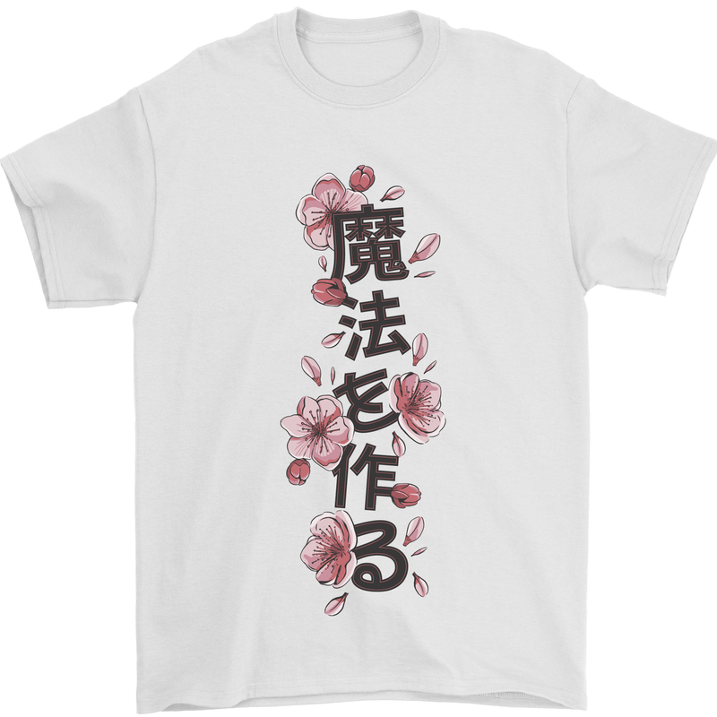 Japanese Flowers Quote Japan Mens T-Shirt 100% Cotton White