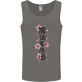 Japanese Flowers Quote Japan Mens Vest Tank Top Charcoal