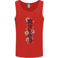 Japanese Flowers Quote Japan Mens Vest Tank Top Red