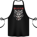 Japanese Oni Mask Cotton Apron 100% Organic Black