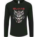 Japanese Oni Mask Mens Long Sleeve T-Shirt Black