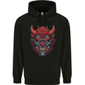 Japanese Oni Mask Samurai Ronin Bushido Childrens Kids Hoodie Black