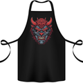 Japanese Oni Mask Samurai Ronin Bushido Cotton Apron 100% Organic Black