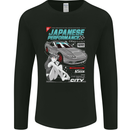 Japanese Performance Anime Car Drifting Drift Mens Long Sleeve T-Shirt Black