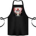 Japanese Tori Gate and Sunset Garden Cotton Apron 100% Organic Black