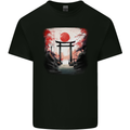 Japanese Tori Gate and Sunset Garden Kids T-Shirt Childrens Black