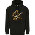 Jazz Guitar Player Guitarist Mens 80% Cotton Hoodie Black