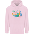 Jazz Lover Trumpet Saxophone Clarinet Childrens Kids Hoodie Light Pink