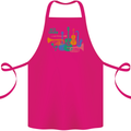 Jazz Lover Trumpet Saxophone Clarinet Cotton Apron 100% Organic Pink