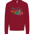 Jazz Lover Trumpet Saxophone Clarinet Kids Sweatshirt Jumper Red