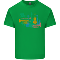 Jazz Lover Trumpet Saxophone Clarinet Kids T-Shirt Childrens Irish Green