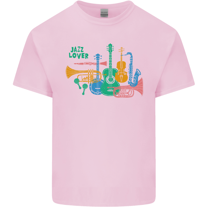 Jazz Lover Trumpet Saxophone Clarinet Kids T-Shirt Childrens Light Pink