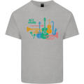 Jazz Lover Trumpet Saxophone Clarinet Kids T-Shirt Childrens Sports Grey