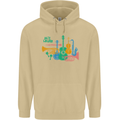 Jazz Lover Trumpet Saxophone Clarinet Mens 80% Cotton Hoodie Sand