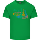 Jazz Lover Trumpet Saxophone Clarinet Mens Cotton T-Shirt Tee Top Irish Green