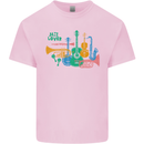 Jazz Lover Trumpet Saxophone Clarinet Mens Cotton T-Shirt Tee Top Light Pink