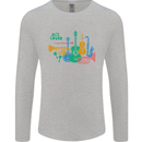 Jazz Lover Trumpet Saxophone Clarinet Mens Long Sleeve T-Shirt Sports Grey