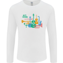 Jazz Lover Trumpet Saxophone Clarinet Mens Long Sleeve T-Shirt White