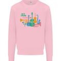 Jazz Lover Trumpet Saxophone Clarinet Mens Sweatshirt Jumper Light Pink