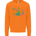 Jazz Lover Trumpet Saxophone Clarinet Mens Sweatshirt Jumper Orange