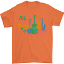Jazz Lover Trumpet Saxophone Clarinet Mens T-Shirt 100% Cotton Orange