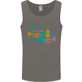 Jazz Lover Trumpet Saxophone Clarinet Mens Vest Tank Top Charcoal